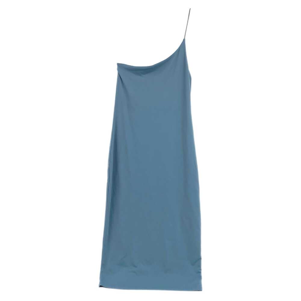 Babaton Blue Midi Dress Sleeveless One Shoulder | Womens M